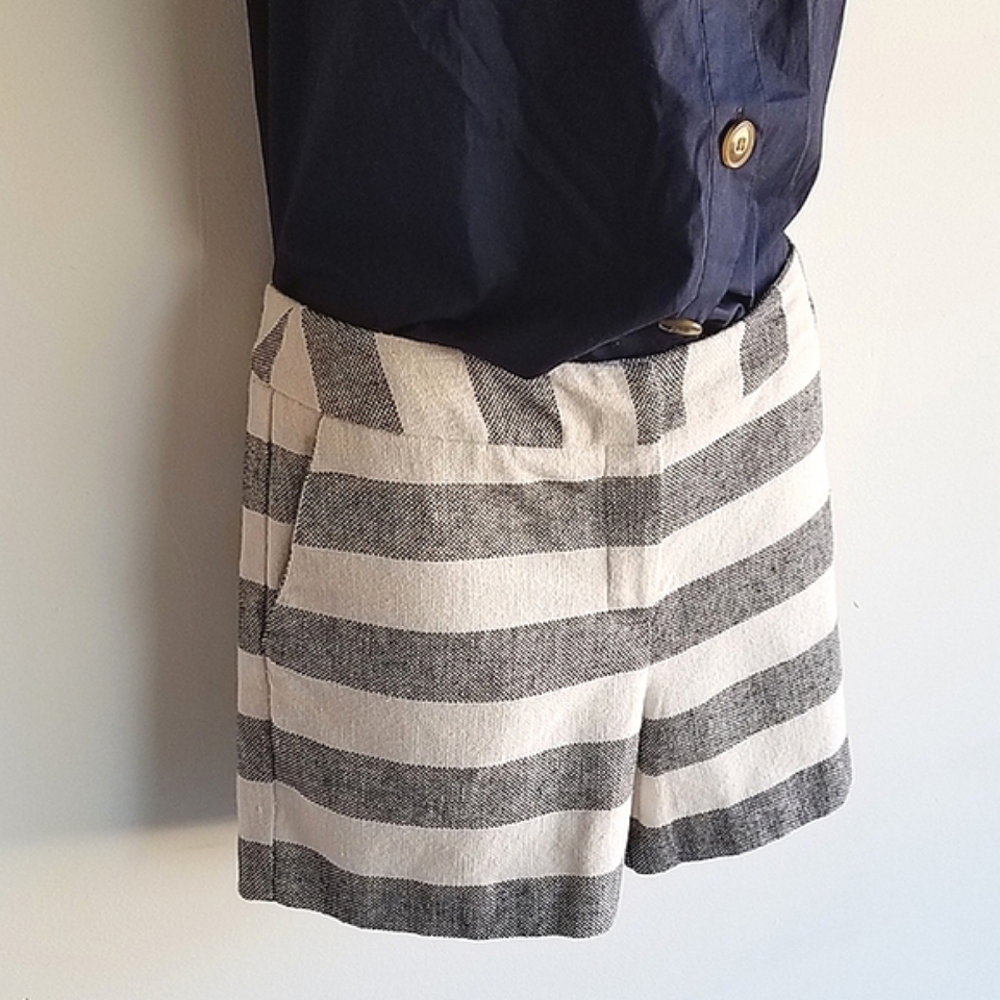 British Khaki Nautical Striped Short